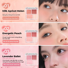 Phấn má & phấn bắt sáng 4 ô Judydoll 9g (nhiều màu)