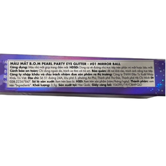 Phấn mắt dạng lỏng có nhũ B.O.M 01 Mirror Ball 3.5g