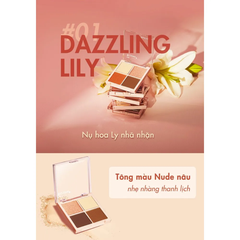 Phấn mắt có nhũ 4 ô Silkygirl Full Bloom 6.4g