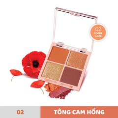 Phấn mắt có nhũ 4 ô Silkygirl Full Bloom 6.4g