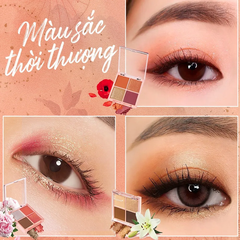 Phấn mắt có nhũ 4 ô Silkygirl Full Bloom 6.4g