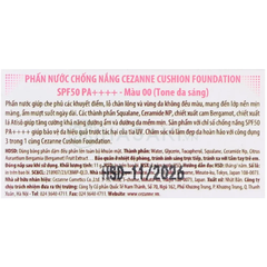 Phấn nước Cezanne SPF50+ PA++++ 11g