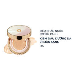 Phấn nước Glamrr Q kiềm dầu dưỡng da 01/02 màu sáng/màu tự nhiên 13g