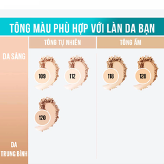 Phấn phủ Maybelline mịn nhẹ kiềm dầu chống nắng 6g #109/112/118/120