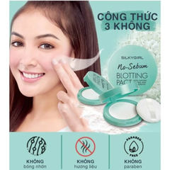 Phấn phủ Silkygirl khoáng kiềm dầu dạng nén không màu 7g
