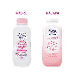 Phấn thơm dưỡng ẩm cho bé Babi Mild Pure Natural/White Sakura 180g