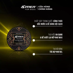 Pomade tạo kiểu tóc X-Men For Boss High Hold dày bồng 60g