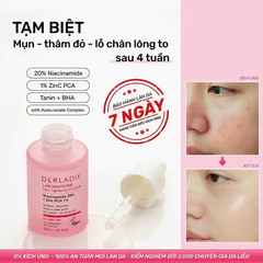 Serum Derladie Niacinamide 20% giảm mụn, mờ thâm đỏ 30ml