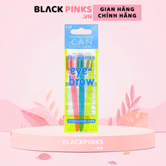 Set 3 dao cạo lông mày KAI lưỡi đơn cán ngắn CAML-3P4