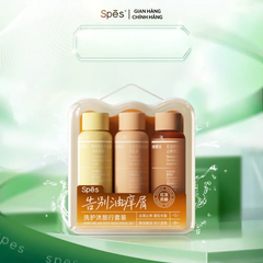 Set 3 sản phẩm gội xả sữa tắm Spes travel kit 50ml