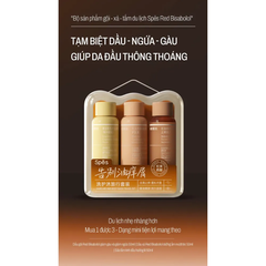 Set 3 sản phẩm gội xả sữa tắm Spes travel kit 50ml