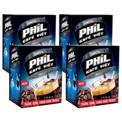 Thùng 24 hộp cà phê hòa tan Phil café Việt 240g