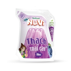 Thùng 24 túi Jelly Nuvi thạch đào/nho/lúa mạch cacao 110ml