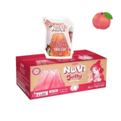 Thùng 24 túi Jelly Nuvi thạch đào/nho/lúa mạch cacao 110ml