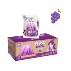 Thùng 24 túi Jelly Nuvi thạch đào/nho/lúa mạch cacao 110ml