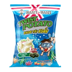 Snack khoai tây xoắn Twist Potato Want Want vị rong biển nướng gói 30g