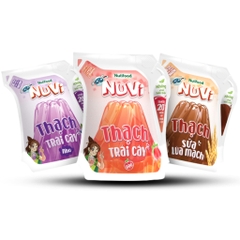 Thùng 24 túi Jelly Nuvi thạch đào/nho/lúa mạch cacao 110ml