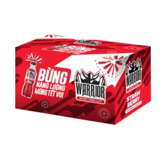 Thùng 24 chai/lon nước tăng lực Warrior vị nho/ dâu 325/330ml