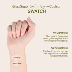 Siêu phấn nước Glamrr Q căng bóng 01/02 màu sáng/màu tự nhiên 15g