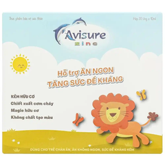 Siro Avisure ZinC hỗ trợ ăn ngon, tăng đề kháng 20 ống cho bé từ 2 tuổi