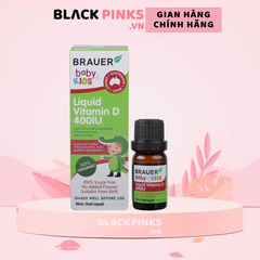 Siro Brauer baby & kids liquid vitamin D 400IU 10ml dành cho bé từ sơ sinh