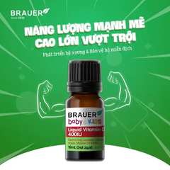 Siro Brauer baby & kids liquid vitamin D 400IU 10ml dành cho bé từ sơ sinh