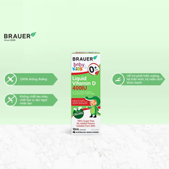 Siro Brauer baby & kids liquid vitamin D 400IU 10ml dành cho bé từ sơ sinh