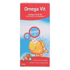 Siro dầu cá Omega Vit tốt cho não bộ và mắt 100 ml cho bé từ 0 tháng tuổi