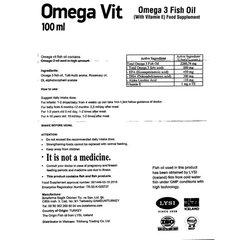 Siro dầu cá Omega Vit tốt cho não bộ và mắt 100 ml cho bé từ 0 tháng tuổi