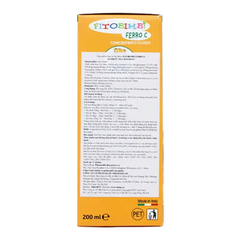 Siro Fitobimbi Ferro C bổ sung sắt, kẽm và vitamin C 200ml (6 tháng - 12 tuổi)