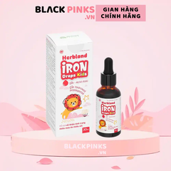 Siro Herbland Iron Drops Kids hỗ trợ cải thiện thiếu máu do thiếu sắt 30ml (từ 6 tháng)