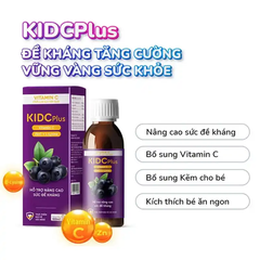 Siro Kentek KIDCPlus hỗ trợ tăng cường hệ miễn dịch 100 ml (từ 3 tuổi)