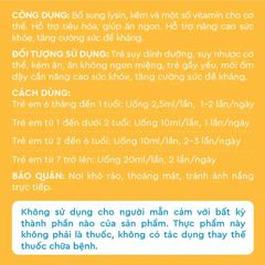 Siro Kentek Kidsmin giúp ăn ngon, hỗ trợ tiêu hóa 100 ml (từ 6 tháng)