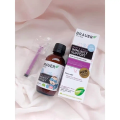 Siro Tăng Đề Kháng Brauer Immunity Support 100ml dành cho bé từ 0 tháng tuổi