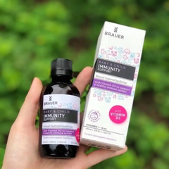Siro Tăng Đề Kháng Brauer Immunity Support 100ml dành cho bé từ 0 tháng tuổi