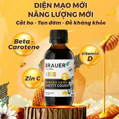 Siro trị ho có đờm Brauer Kids Chesty Cough 100ml (Úc)