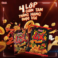 Snack bắp Oishi 4X sốt Sriracha vị cay gói 34g