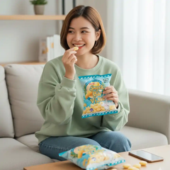 Snack bắp Oishi vị sữa gói 34g