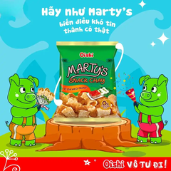 Snack chay Oishi vị da heo quay gói 68g