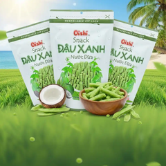 Snack đậu xanh nước dừa Oishi gói 70g