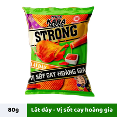 Snack khoai tây Koikeya Karamucho Strong lát sốt cay hoàng gia gói 80g