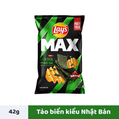 Snack khoai tây Lay's Max vị tảo biển kiểu Nhật Bản gói 42g