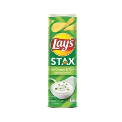 Snack khoai tây Lay's Stax vị kem chua hành hộp 100g