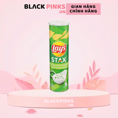 Snack khoai tây Lay's Stax vị kem chua hành hộp 150g