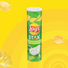 Snack khoai tây Lay's Stax vị kem chua hành hộp 150g