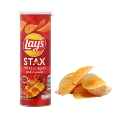 Snack khoai tây Lay's Stax vị mực sốt cay hộp 100g
