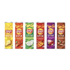 Snack khoai tây Lay's Stax vị thịt nướng BBQ hộp 100g