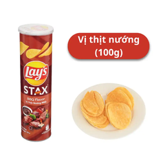 Snack khoai tây Lay's Stax vị thịt nướng BBQ hộp 100g