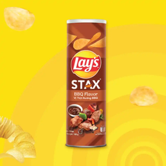 Snack khoai tây Lay's Stax vị thịt nướng BBQ hộp 100g