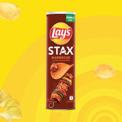 Snack khoai tây Lay's Stax vị thịt nướng BBQ hộp 150g